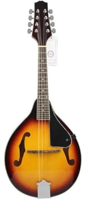 Mandolina para Adultos Mandolina tradicional de 8 cuerdas de madera de abeto instrumento musical de cuerda para principiantes(Yellow)
