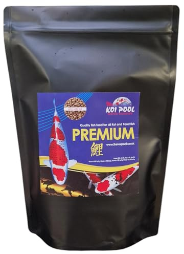 Love Aquatics Mezcla de pellets de estanque prémium adecuada para koi, peces dorados, shubunkins y orfe dorado y cualquier otro alimento flotante para estanques, 2 kg, 6 mm, bolsa resellable