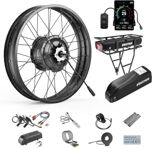 BAFANG 48V G062 E-Bike Umbausatz - 20'' 26'' Hinterrad Nabenmotor Opt Akku | Fat Tire E-Bike Umrüstkit für City, Schnee, Strand und Cruiser-Bikes, 175 mm Ausfallende, MTB Mountainbike Tägliches Pendeln