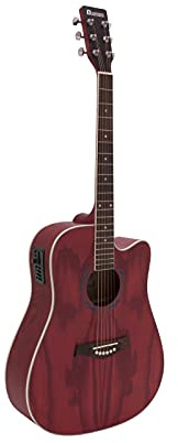 DIMAVERY JK-510 Westerngitarre, Cutaway, grained | Dreadnought-Form