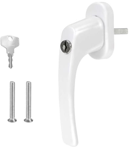 Premium Aluminium Fenstergriff Victory - abschließbar - 100 Nm, Farbe:Weiß RAL 9016, Stiftlänge:35mm