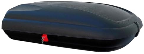 VDP-CA480 Dachbox 480 Liter Carbon Look abschließbar + VDP004 Relingträger kompatibel mit VW Touran ab 2003 Aluminium