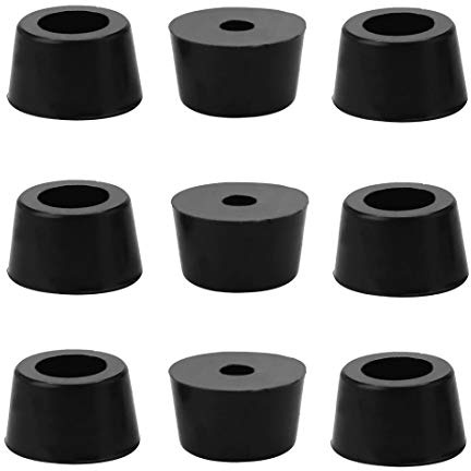 sourcing map 9pcs Rubber Feet Bumper Buffer Feet Furniture Cutting Board Electronic Scale Leg Pads Anti-Slip with Metal Washer, D12x10xH7mm