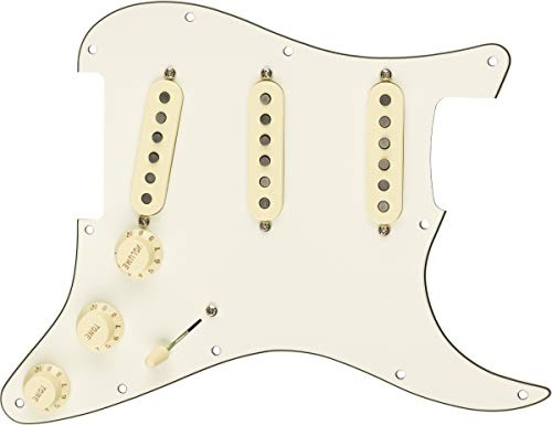 Fender® »Texas Special« Pre-Wired Stratocaster® Pickguard - Set di battipenna - Texas Special - S/S/S - Pergamena Bianco