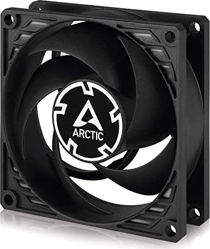 ARCTIC P8-80 mm Ventola per PC, Ventola Silenziosa per CPU, Ventola Ottimizzata per la Pressione Statica, Velocità 3000 RPM, 0,3 Sone - Nero