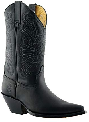 Mühlen Unisex Buffalo Leder Schlüpfen Western Cowboystiefel