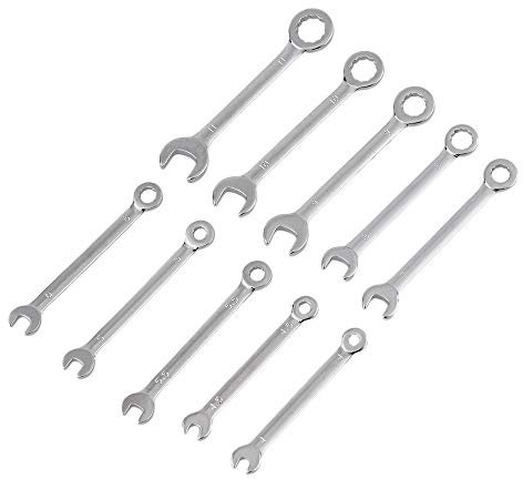 10 unids 1 juego de mini llave combinada de ciruela abierta 4-11mm métrica mini llave