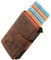Fa.Volmer® - Porta carte pop-up in vera pelle, con/senza scomparto portamonete, unisex, max. 11 carte, protezione RFID, portafoglio VO24/31, marrone, m, Minimalista