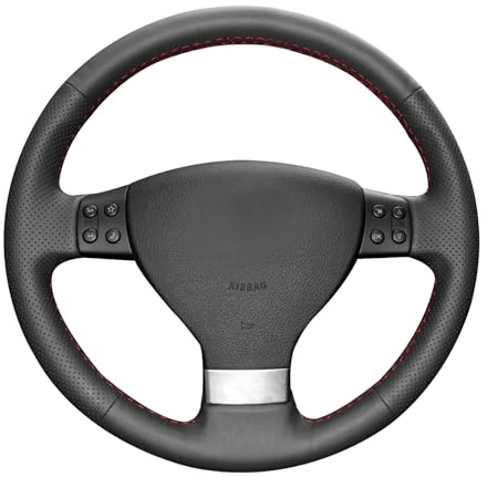MEWANT Lenkradbezug zum Nähen für Design für Golf 5 (V) für Golf Plus | Passgenau für Custom Design für Golf 5 (V) / für Golf Plus / für Polo Atmungsaktiv Für Beheizte Lenkräder Langlebig