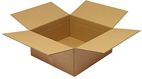 Verpackungsheld Wellpapp-Faltkarton 2-wellig, 550x550x250mm, Qual. 2.30BC, braun, FEFCO 0201, 20 Stück