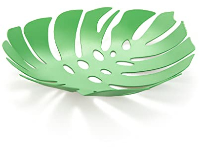 balvi Früchteschale Monstera Farbe Grün In Form eines Blattes Metall