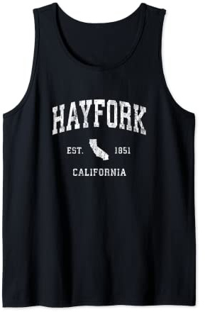 Hayfork California CA Vintage Athletic Sports Design Tank Top