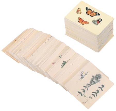 Anneome Vintage zum Beschriften Kleiner Notizkarten aus Papier 2 Packungen Leicht und Kompakt für Büro to Do Listen und Kreative Collagen