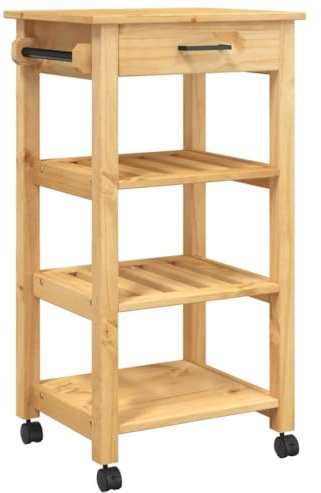 vidaXL Küchenwagen Monza 48x40x88,5 cm Massivholz Kiefer