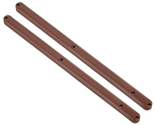 sourcing map Guide scorrevoli per cassetti, 2 pezzi, 300 mm, in plastica, guide laterali scanalate per armadi, cassetti, comodini, guardaroba, cassettiere (marrone)