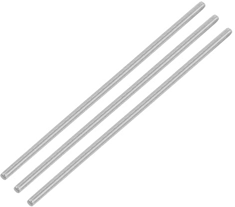 QUARKZMAN 3 Stück Gewindestangen, M5 x 190mm, 304 Edelstahl, Gewindestab mit metrischem Vollgewinde, M5-0,8 Gewindestift für Möbel- und Maschinenmontage