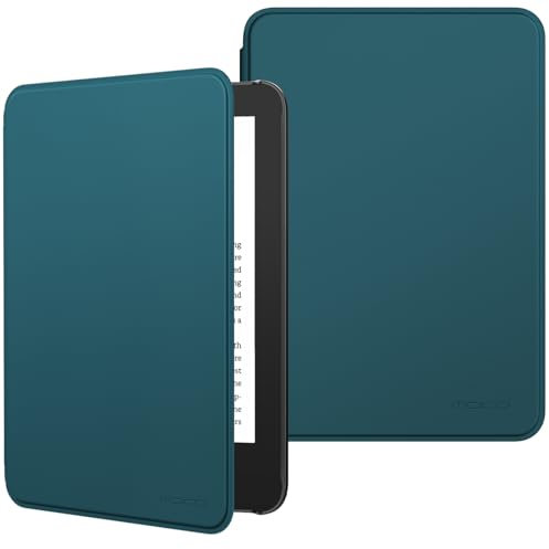 MoKo Étui Compatible avec 6 Kindle 11e Génération Version 2024/2022 & Version Internationale, Coque Légère avec Réveil/Sommeil Automatique pour Liseuse Kindle 2024 11e Gén., Cyan