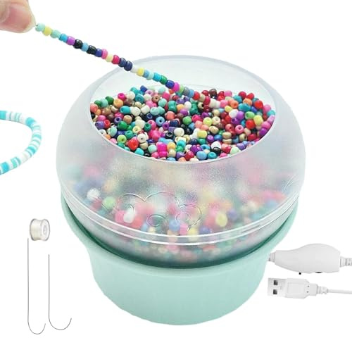 Spinner eléctrico de cuentas, para hacer joyas, cuentas de arcilla | Kit multifuncional para hacer pulseras, máquina giratoria de cuentas rápida