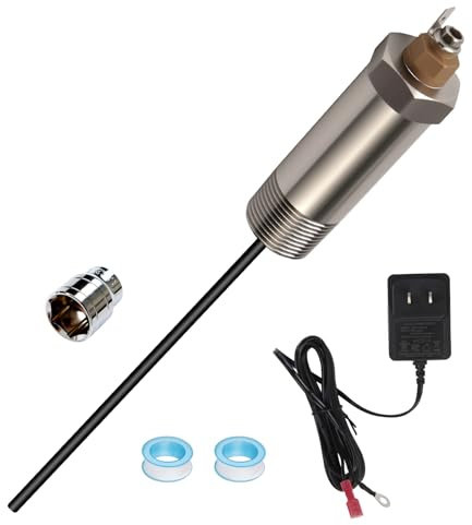Powered Anode Rod for Water Heater Tank, vattceel Electrical Anode Rod, Eliminate Odors. Replace Magnesium or Aluminum/zinc anodes. Material: Titanium+ ir,for 39-89 Gallon Tank