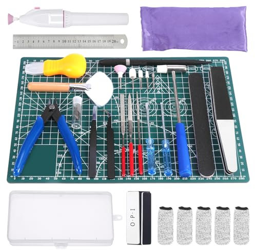 Roxanex 29PCS Model Building Tools Kit, Hobby Building Tools Set Model Making Tools Kit Basic Tools Craft Set for Gundam Car Model Building Repairing and Fixing