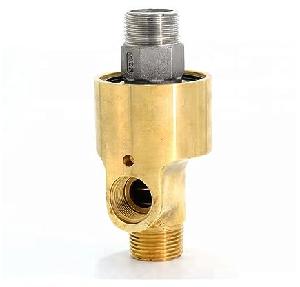 Drehdurchführung, Messing Drehdurchführung, 1/2 Zoll 2-Wege-Drehgelenk, Zweirichtungs-Drehgelenk, Wasser-Luft-Öl-Schwenkkupplung, Drehbeschlag(Left thread)