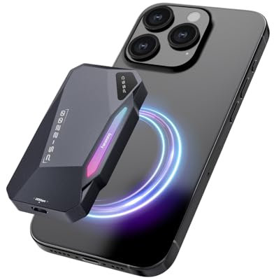 fanxiang 1TB SSD Externo Magnético 1TB Magnética SSD Portátil con Anillo Magnético, tipo 3.2 Gen 2x2 tipo C de 2050 MB/s Rec y Guarda ProRes 4K, Carcasa Aluminio con luz RGB para iPhone/Android/PC/Mac