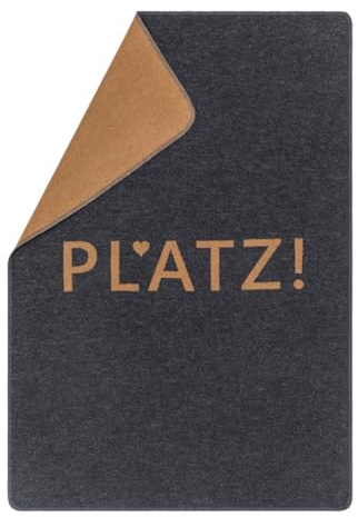 David Fussenegger Hundedecke 'Platz...' 70 x 90 cm Anthrazit