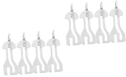 Uonlytech 2 Set Gettone Carrello Chiave Dei Gettoni Del Carrello Della Spesa Key Fob Keychain Portachiavi Con Gettone Per Carrello Della Spesa Silver Acciaio Inossidabile 4 Pezzi * 2