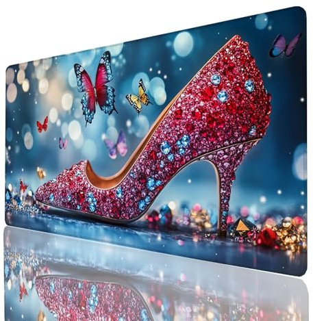 Tapis de Souris XXL 140x60x0.3cm, Grand Tapis Bureau Rêve, Bords Cousus Antidérapant Imperméable, Chaussure Mouse Pad Compatible Clavier sans Fil et Souris sans Fil, Bureau Gaming Accessoire 2152GYL