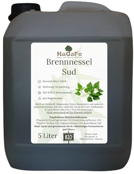 HaGaFe BIO Brennnessel Sud 5 Liter Brennnesseljauche Brennnesseldünger klare Jauche (5 Liter)