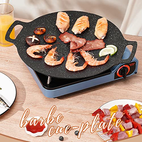 30 cm - Poêle à griller coréenne - Ronde - Pierres médicales - Pour l'extérieur - Pour cuisinière à gaz portable - Camping