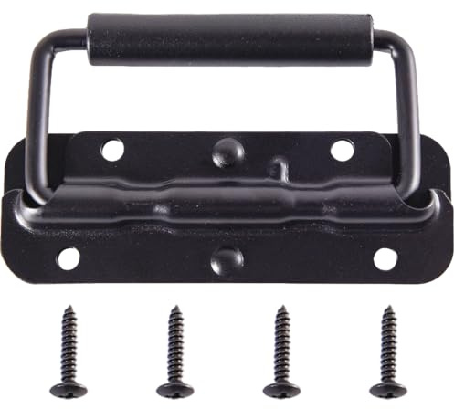 Ezranova Box Handles Spring Folding Metal Chest Handle,Heavy Duty Spring Folding Handles,Flight Case Han/dles,304 Stainless Steel Box Handle,for Toolbox Storage Boxes Luggage Hardware Replacement