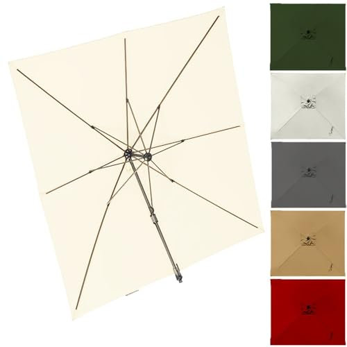 VLKLPZAHAK Tela Di Ricambio Rettangolare Per Ombrellone Da Giardino A Sbalzo Tela Di Ricambio 3x4m Per Ombrellone Da Mercato A 8 Costole, Tettuccio Di Ricambio Anti-ultravioletto(Beige,3x3m (9.8x9.8ft