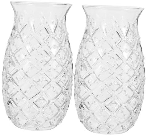Cabilock 2 Pièces Verres à Cocktail Verre Ananas Lot pour et Bars Cristal Accessoire de Décoration de Fête