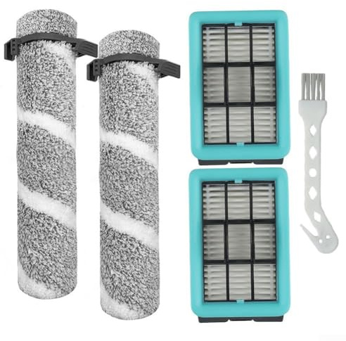 Lot de 2 brosses à rouleau principales de rechange pour 4157 4111A 4109 4088 - Brosse de nettoyage lavable et réutilisable avec filtre