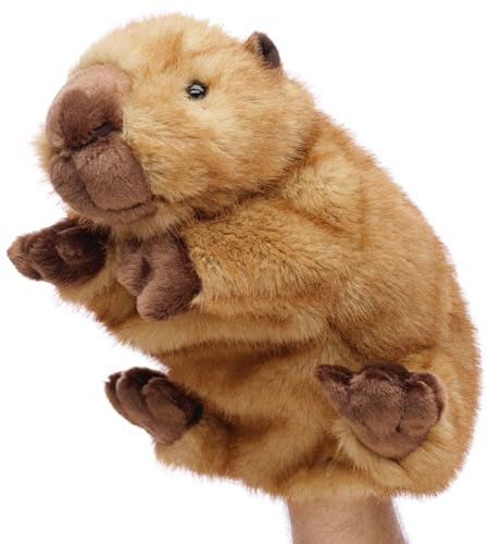 Uni-Toys - Handdocka Capybara – 27 cm (längd) – plyschdjur, gosedjur
