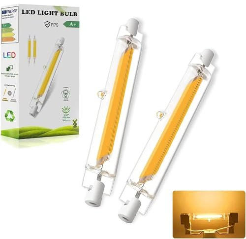 Aouppert R7S LED 118mm Dimmbar Lampen, 20W R7S LED Leuchtmittel Ersatz für 200W Halogenstab, Warmweiß 3000K 2000LM, Kein Flackern, 360°Abstrahlwinkel, für Flur/Stehlampe/Beleuchtung für Zuhause, 2PCS