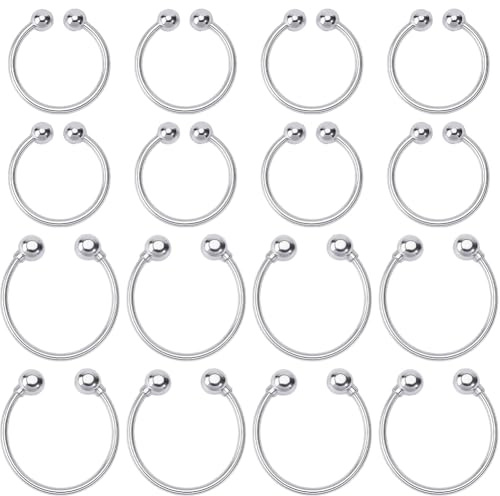 GORGECRAFT 20Pcs 2 Sizes Alloy Bikini Clips O Ring Bikini Closure Buckle Silver Bathing Suit Front Closing Clasps for Swimsuit Bras Lingerie Summer Beach Sunbathing Accessories DIY Sewing Crafts