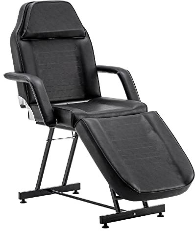 BarberPub Kosmetikliege Therapieliege Massageliege Tattooliege Kosmetikstuhl Schönheitsausrüstung 0015BK (Schwarz)