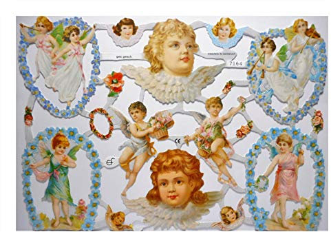 Glanzbilder EF 7164 Engel Putte Liebe Herz Blume Posiebilder Deko 837