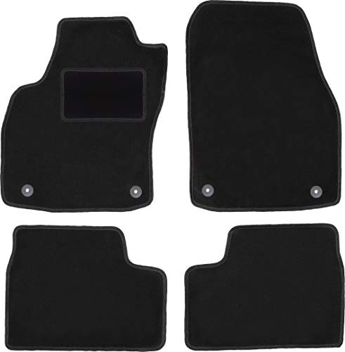 Wielganizator Automatte – Passend für Opel Astra H Limousine, Fließheck, Kombi, TwinTop, Cabrio, Coupé 2003-2010 – Velours – Autozubehör - Auto Fußmatten – Fußmatte Auto – 4-teilig - schwarz