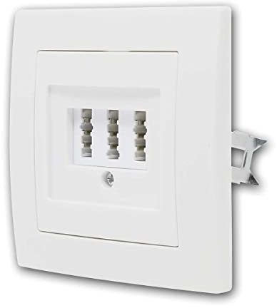 Presa FLAIR TAE-NFN bianca, con cornice