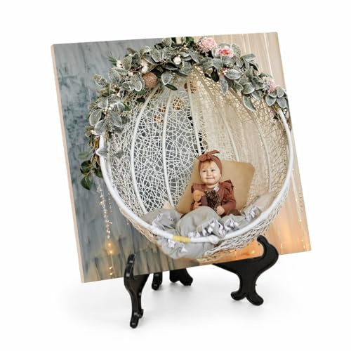 Wanapix | Deko-Fliese Personalisiert mit Foto und Text | Mexikanischen | Talavera-Fliesen | Fotofliesen mit Sockel | 15 x 15 cm | 100% personalisiert