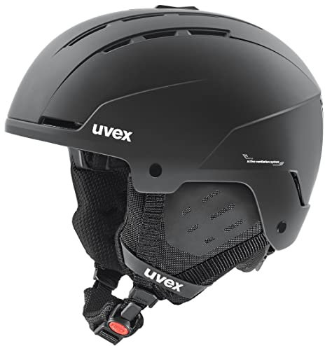 uvex Stance - robuster Skihelm für Damen und Herren - individuelle Größenanpassung - optimierte Belüftung - Black matt - 54-58 cm
