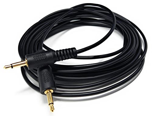 DRUT Mono Jack Plug Male to Male Cable Lead, 5m, 3.5mm to 3.5mm | Gold Connectors, 16.5ft