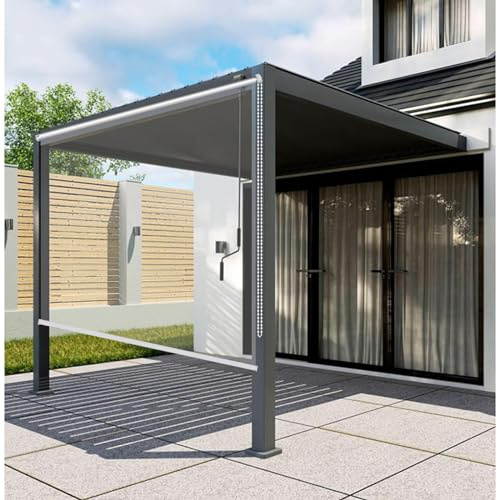 Outdoor Clear Pvc Roller Blinds, Transparent Vinyl Roll Up Blinds, Rainproof Curtains for Garden Pergola Gazebo, Large Waterproof Roller Window Shades,WxH-50x100cm/19.7 * 39.4in