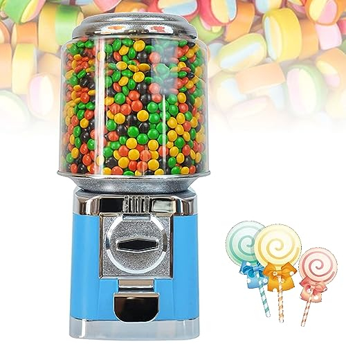NVYAZJ Household Coin Glue Ball Machine(Only Machine), Mechanical Candy Vending Machine with Capacity 200 Balls Cash Box, Candy Gumball Machine Prize Machine Gumball Bank