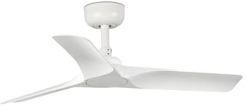 FARO BARCELONA Ventilateur de plafond HEY S acier, ABS blanc mat H: 24,3cm Ø90cm