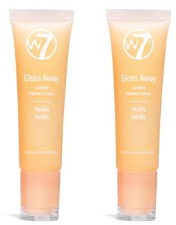 W7 Gloss Away Lip Balm Duo - Hydrating Lip Balm Set with Shea Butter & Fruit Extracts - Restores Chapped & Dry Lips - Vegan & Cruelty-Free - Vanilla