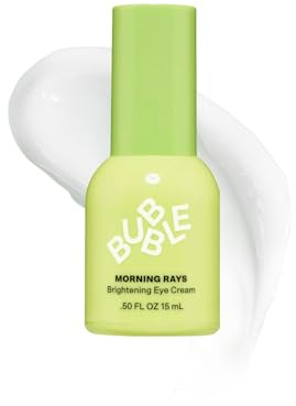 Bubble Skincare Morning Rays Brightening Eye Cream - Vitamin C Under Eye Cream for Dark Circles & Puffiness - Enriched with Green Tea Extract to Calm, Protect & Soothe Skin (15ml)